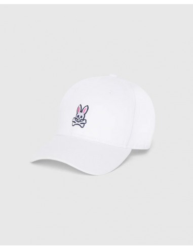 Casquette Psycho Bunny de couleur Blanc de pas cher