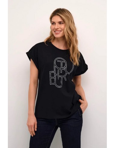 T-Shirt Culture de couleur Noir basket pas cher