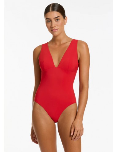 Maillot Jets Swimwear de couleur Rouge pas cheres