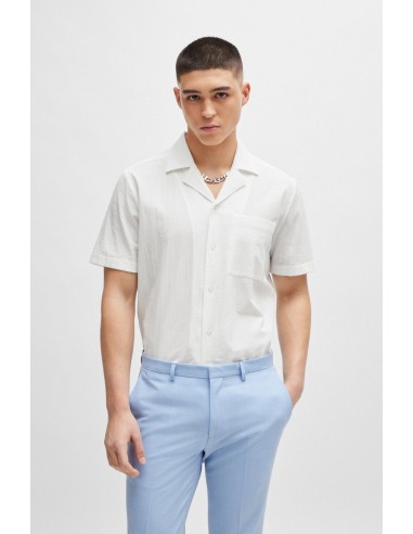 Chemise M/Courte Hugo Boss de couleur Blanc JUSQU'A -70%! 