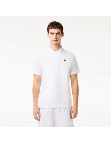 Polo Lacoste de couleur Blanc en linge