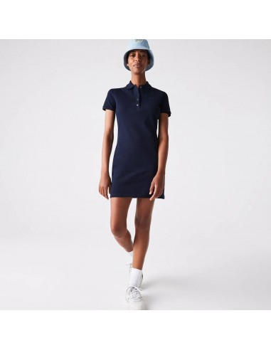 Robe Lacoste de couleur Marine Economisez 