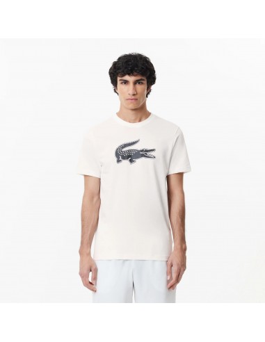 T-Shirt Lacoste de couleur Blanc pas cher chine