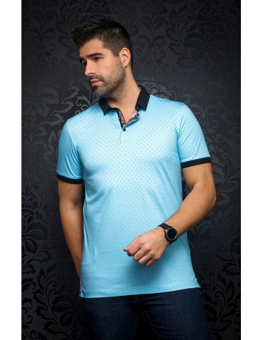 Polo - HEROLD, Turquoise - AU NOIR pas cher 